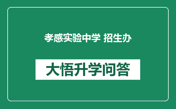 孝感实验中学 招生办