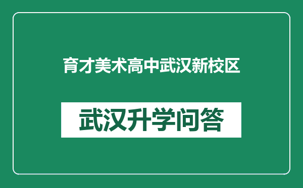 育才美术高中武汉新校区