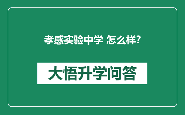 孝感实验中学 怎么样？
