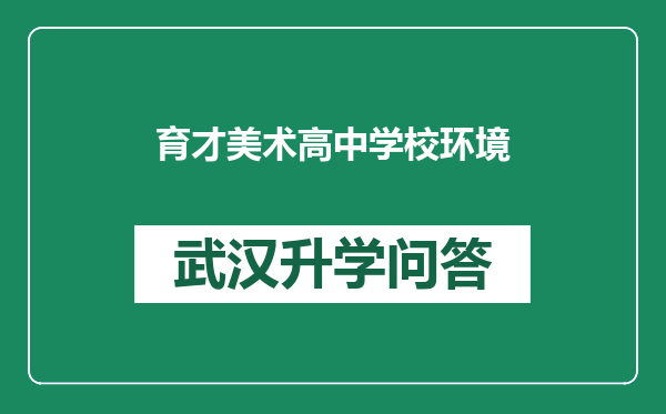 育才美术高中学校环境