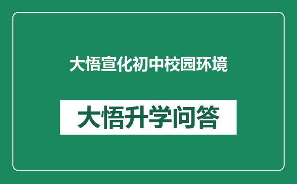 大悟宣化初中校园环境