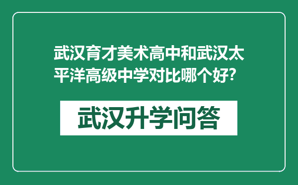 武汉育才美术高中和武汉太平洋高级中学对比哪个好？