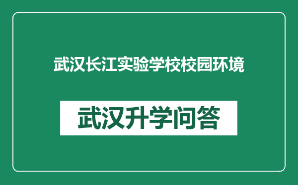 武汉长江实验学校校园环境