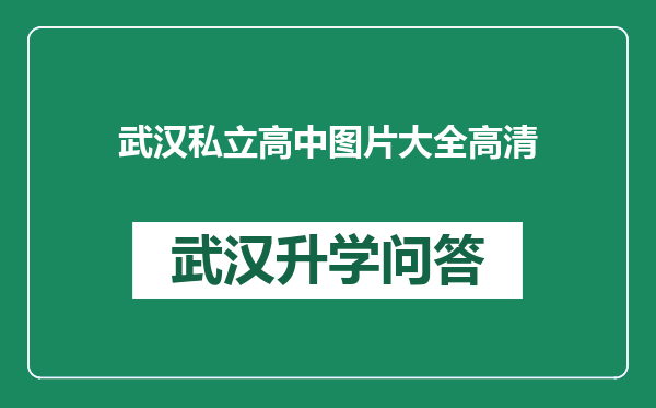 武汉私立高中图片大全高清