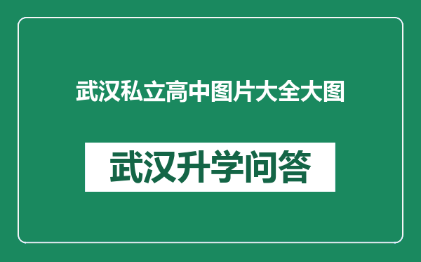 武汉私立高中图片大全大图