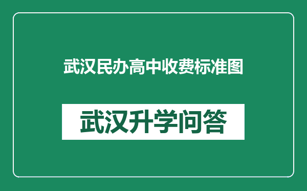 武汉民办高中收费标准图