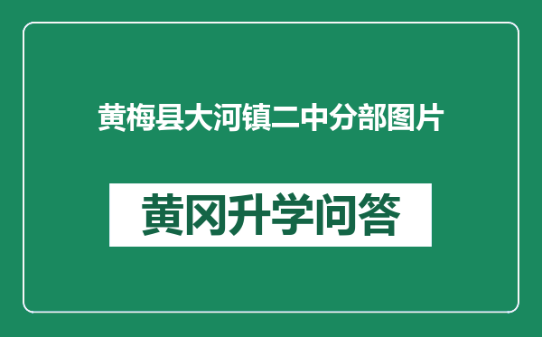黄梅县大河镇二中分部图片