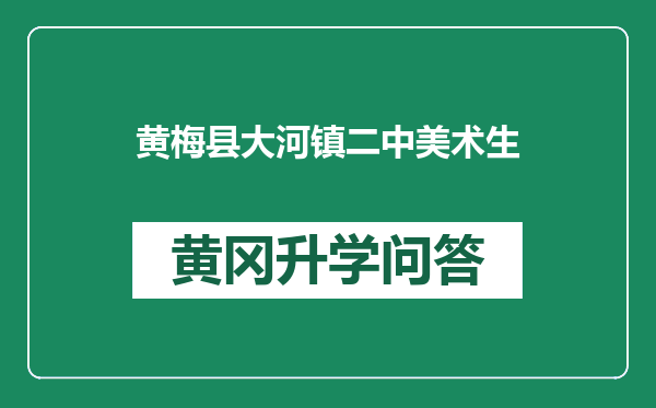 黄梅县大河镇二中美术生