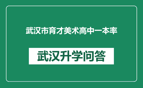 武汉市育才美术高中一本率