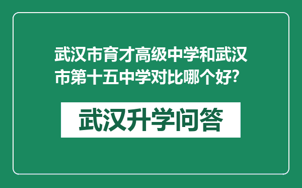 武汉市育才高级中学和武汉市第十五中学对比哪个好？