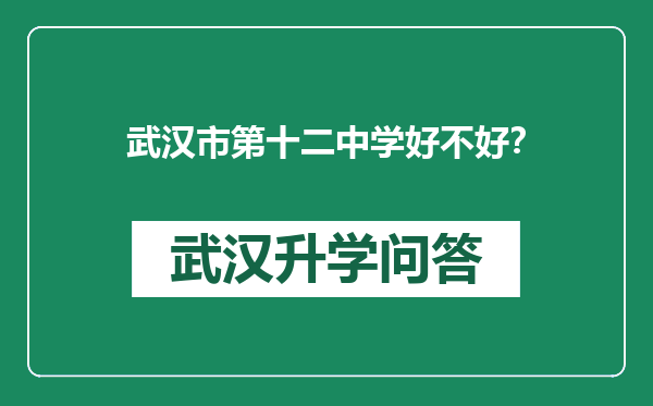 武汉市第十二中学好不好？