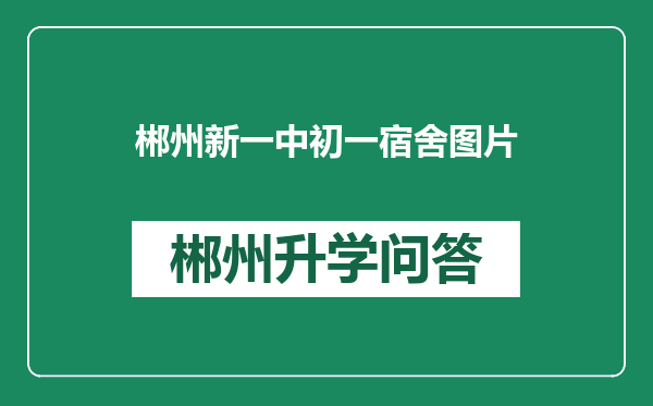 郴州新一中初一宿舍图片