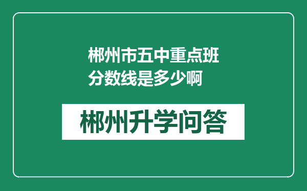 郴州市五中重点班分数线是多少啊
