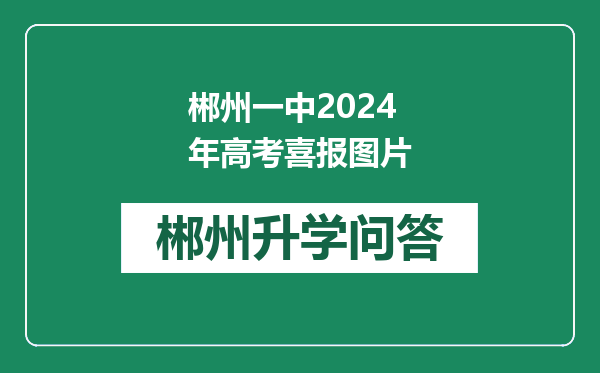 郴州一中2024年高考喜报图片