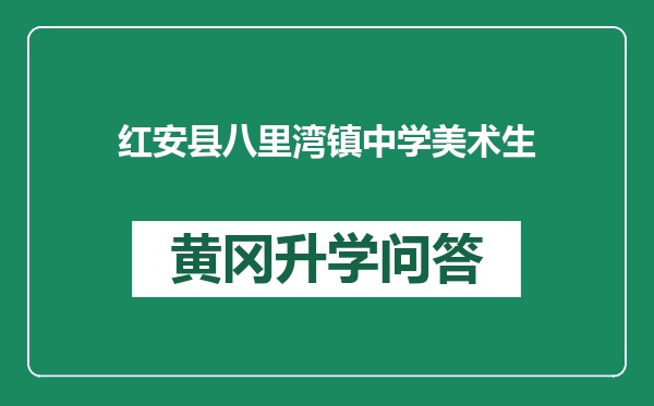 红安县八里湾镇中学美术生