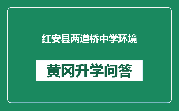 红安县两道桥中学环境