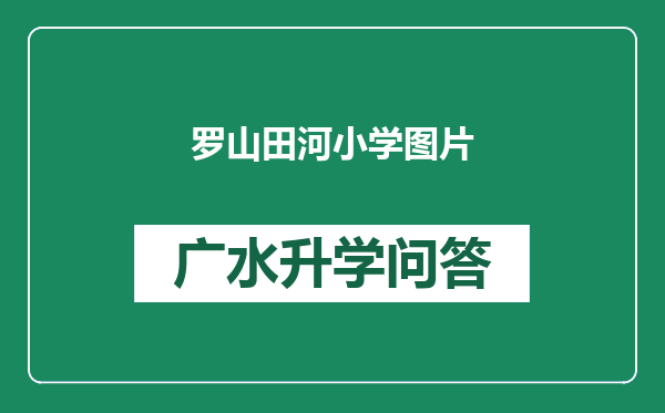 罗山田河小学图片