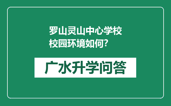 罗山灵山中心学校校园环境如何？