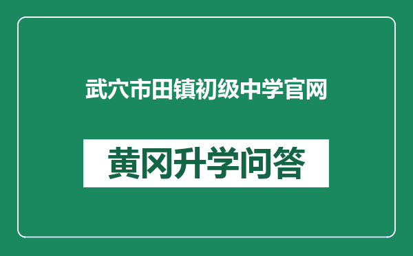 武穴市田镇初级中学官网