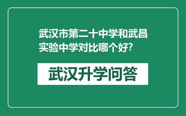 武汉市第二十中学和武昌实验中学对比哪个好？