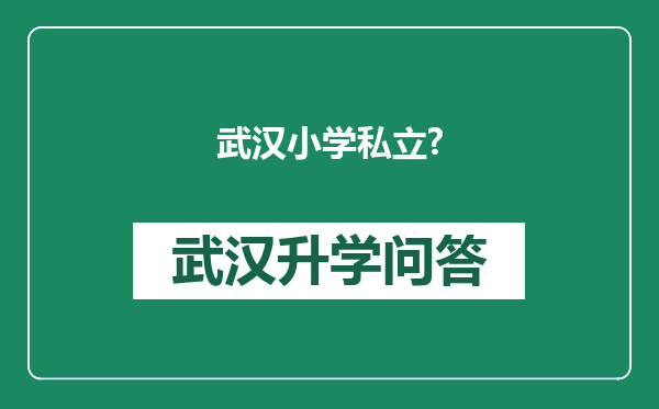 武汉小学私立?