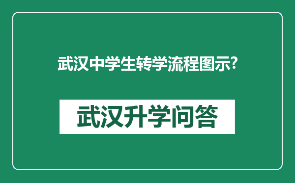 武汉中学生转学流程图示?