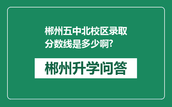 郴州五中北校区录取分数线是多少啊?