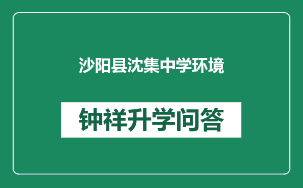 沙阳县沈集中学环境
