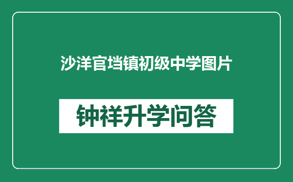 沙洋官垱镇初级中学图片