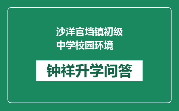 沙洋官垱镇初级中学校园环境