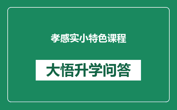 孝感实小特色课程