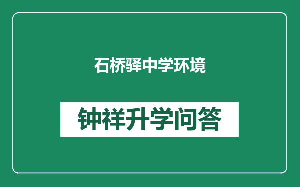 石桥驿中学环境