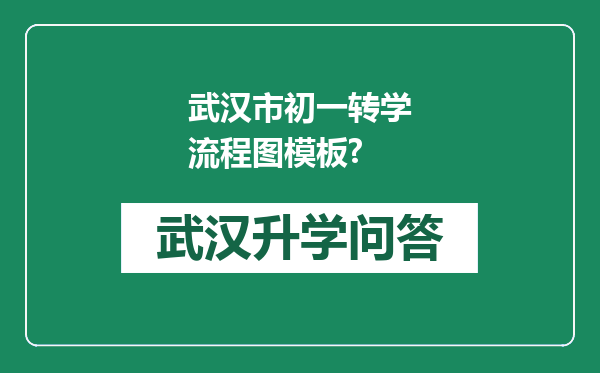 武汉市初一转学流程图模板?