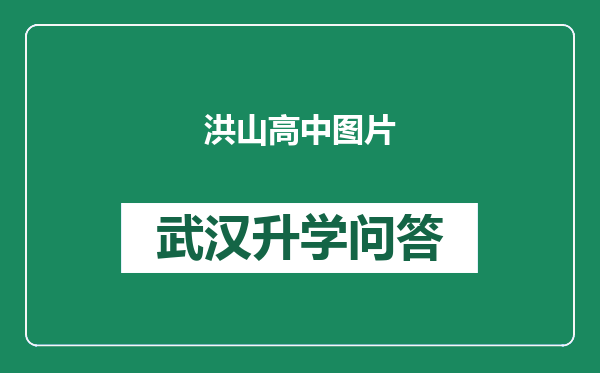 洪山高中图片