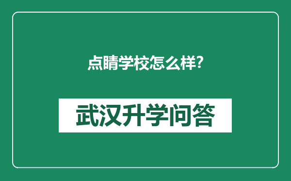点睛学校怎么样？