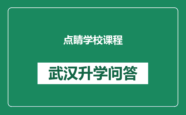 点睛学校课程