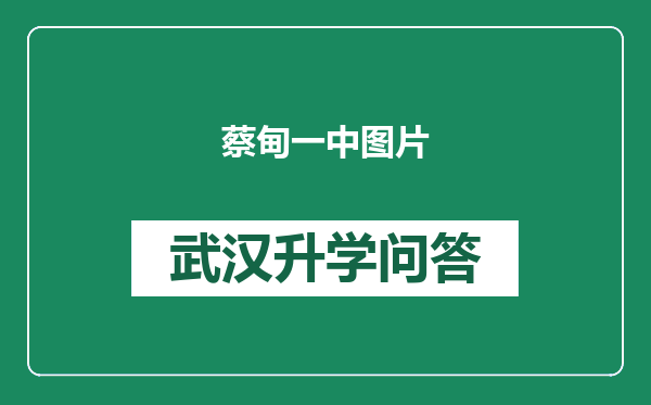 蔡甸一中图片