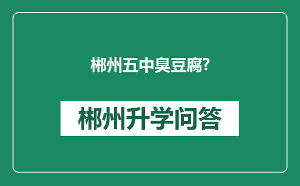 郴州五中臭豆腐?