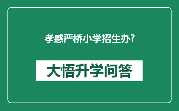 孝感严桥小学招生办?