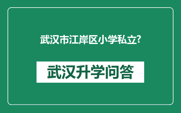 武汉市江岸区小学私立?