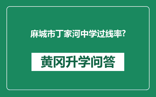 麻城市丁家河中学过线率?