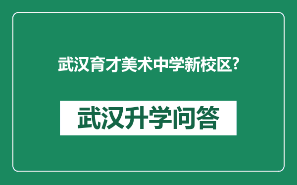 武汉育才美术中学新校区?