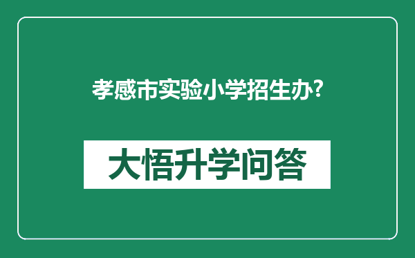 孝感市实验小学招生办?