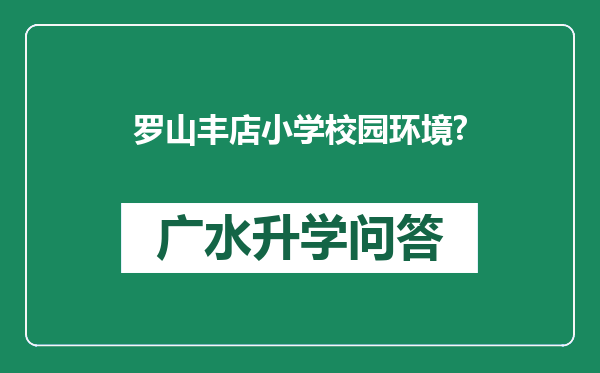 罗山丰店小学校园环境?