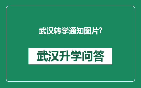 武汉转学通知图片?