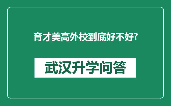 育才美高外校到底好不好?
