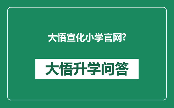 大悟宣化小学官网?