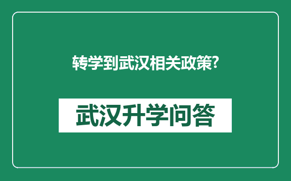 转学到武汉相关政策?