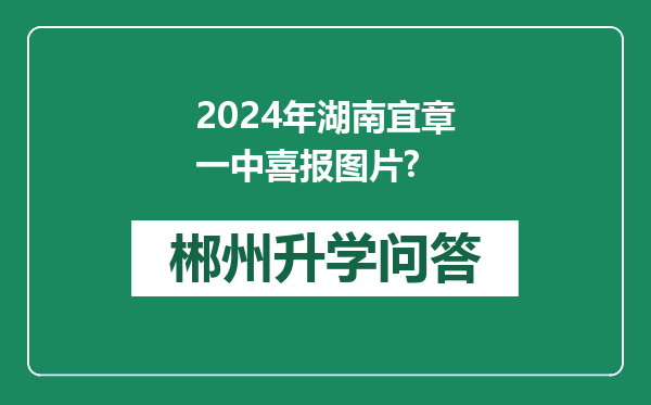 2024年湖南宜章一中喜报图片?