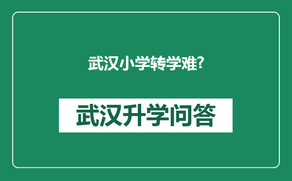 武汉小学转学难?